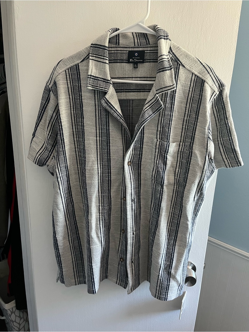 Ben Sherman Vertical Stripe Short-Sleeve Button-Down Shirt